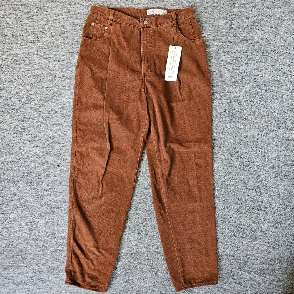 Vintage 90s Womens Gloria Vanderbilt 1991 Cotton Jeans Brown Sz 16 NWT Y2K RARE